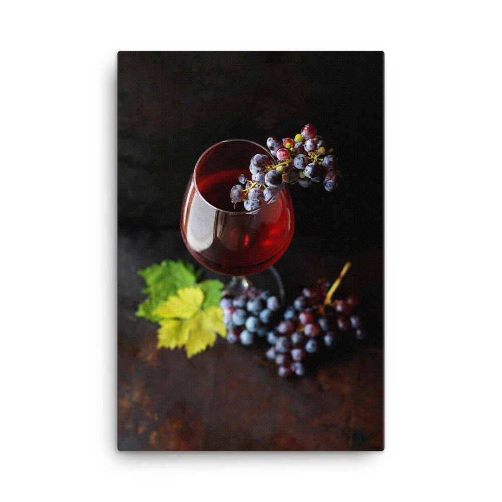 Leinwand - Wein und Trauben Kuratoren von artlia 61x91 cm artlia