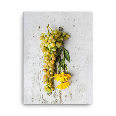 Leinwand - Weintrauben und Blumen Kuratoren von artlia 30x41 cm artlia