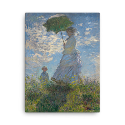 Leinwand - Woman with a Parasol - Madame Monet and Her Son Claude Monet 30x41 cm artlia