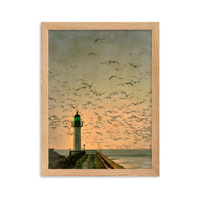 Leuchtturm - Poster im Rahmen Kuratoren von artlia Oak / 30×40 cm artlia