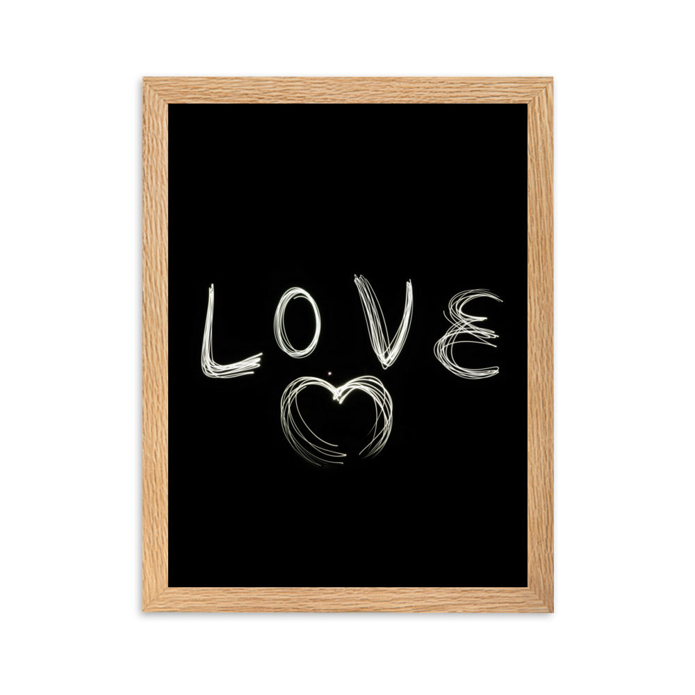 Love with Heart - Poster im Rahmen Kuratoren von artlia Oak / 30×40 cm artlia