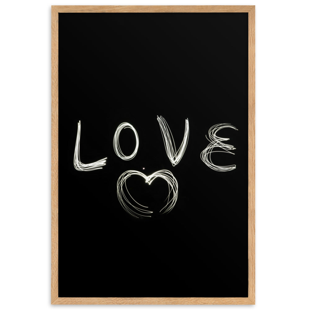Love with Heart - Poster im Rahmen Kuratoren von artlia Oak / 61×91 cm artlia