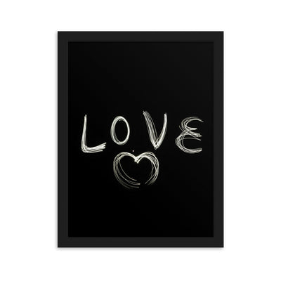 Love with Heart - Poster im Rahmen Kuratoren von artlia Schwarz / 30×40 cm artlia