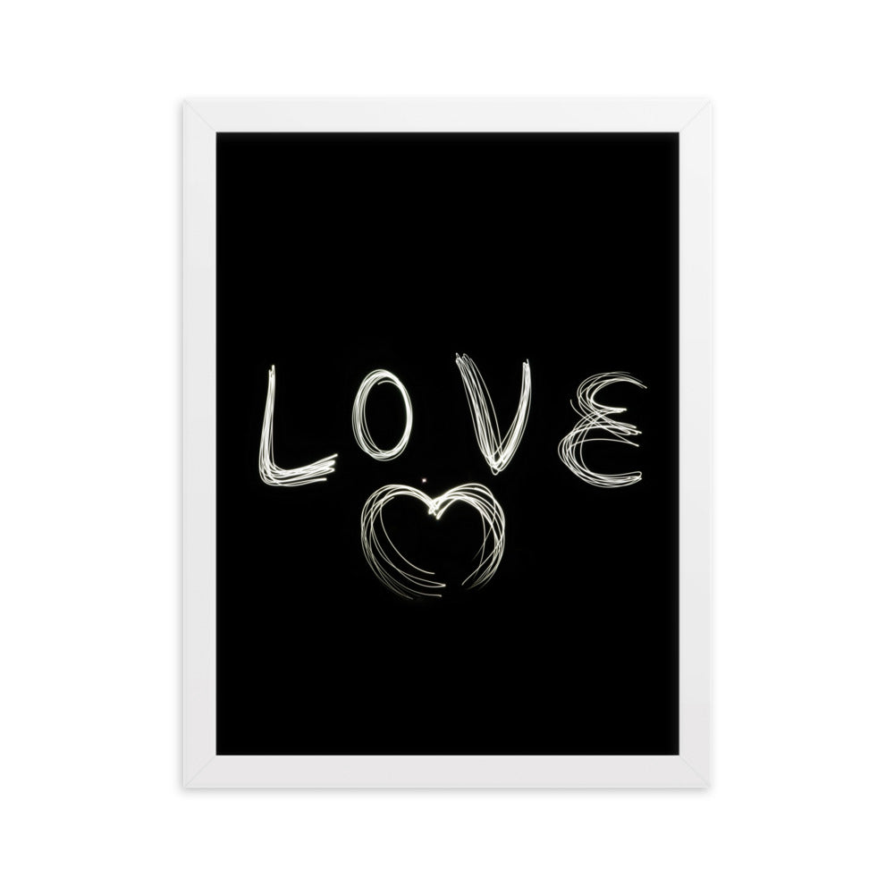 Love with Heart - Poster im Rahmen Kuratoren von artlia Weiß / 30×40 cm artlia