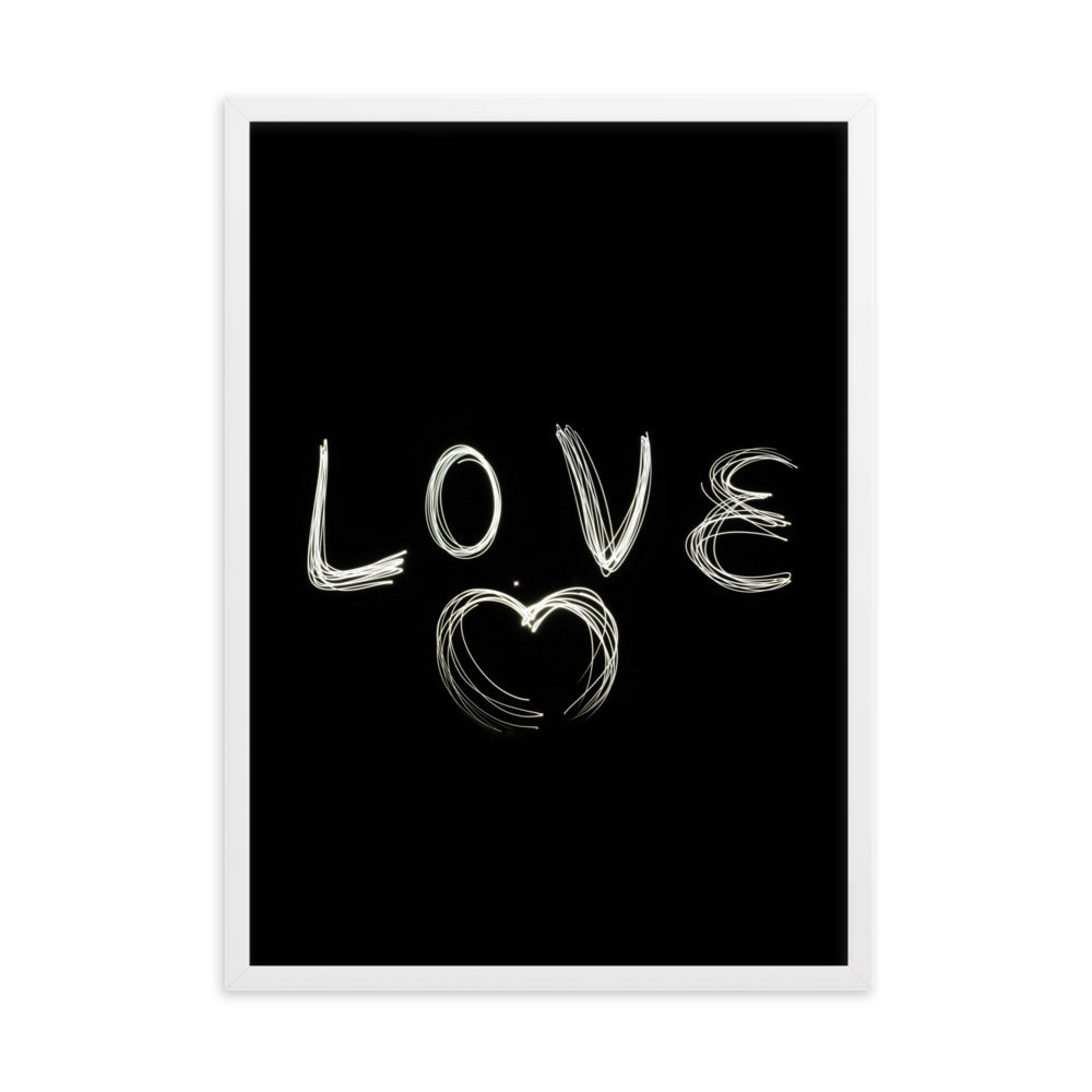 Love with Heart - Poster im Rahmen Kuratoren von artlia Weiß / 50×70 cm artlia