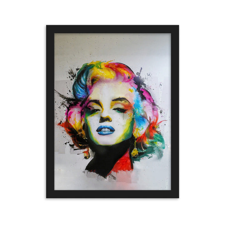 Marilyn Monroe Pop Art - Poster im Rahmen Kuratoren von artlia Schwarz / 30×40 cm artlia