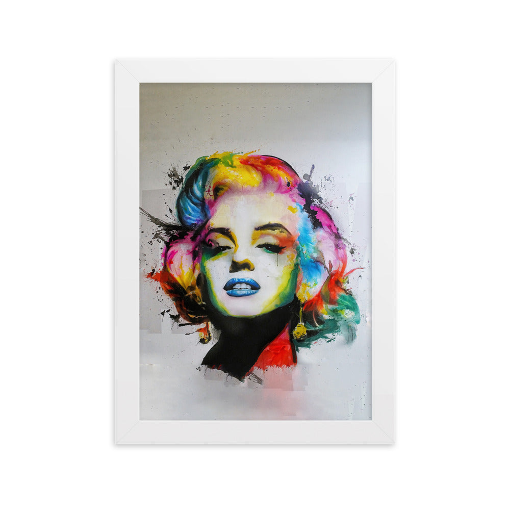 Marilyn Monroe Pop Art - Poster im Rahmen Kuratoren von artlia Weiß / 21×30 cm artlia
