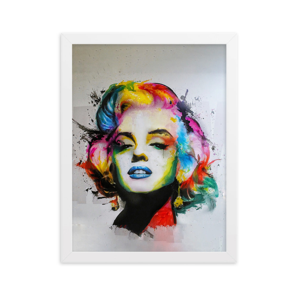 Marilyn Monroe Pop Art - Poster im Rahmen Kuratoren von artlia Weiß / 30×40 cm artlia