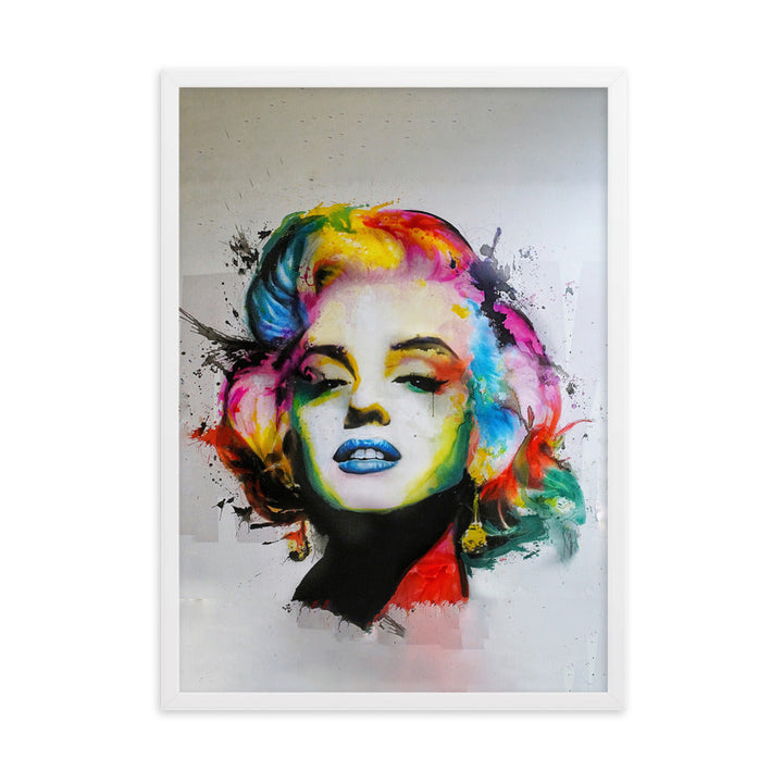 Marilyn Monroe Pop Art - Poster im Rahmen Kuratoren von artlia Weiß / 50×70 cm artlia