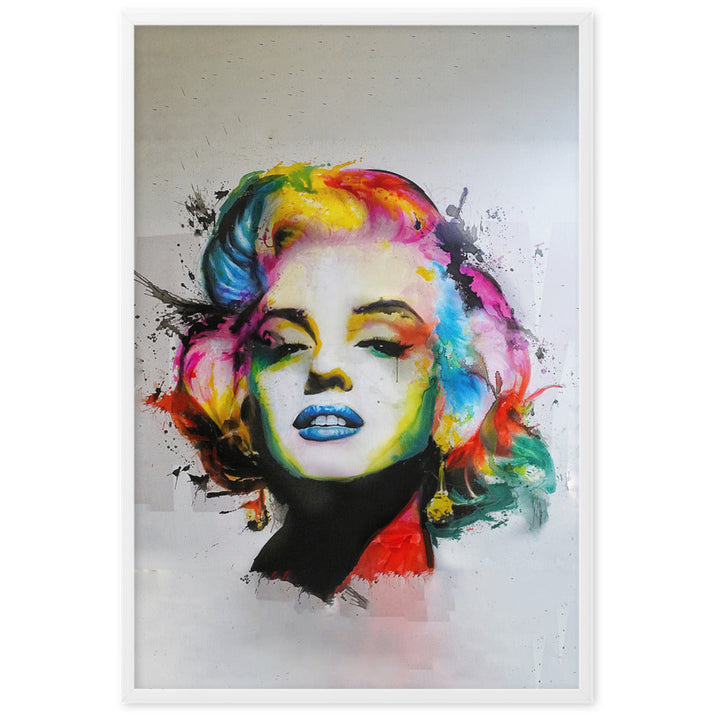 Marilyn Monroe Pop Art - Poster im Rahmen Kuratoren von artlia Weiß / 61×91 cm artlia