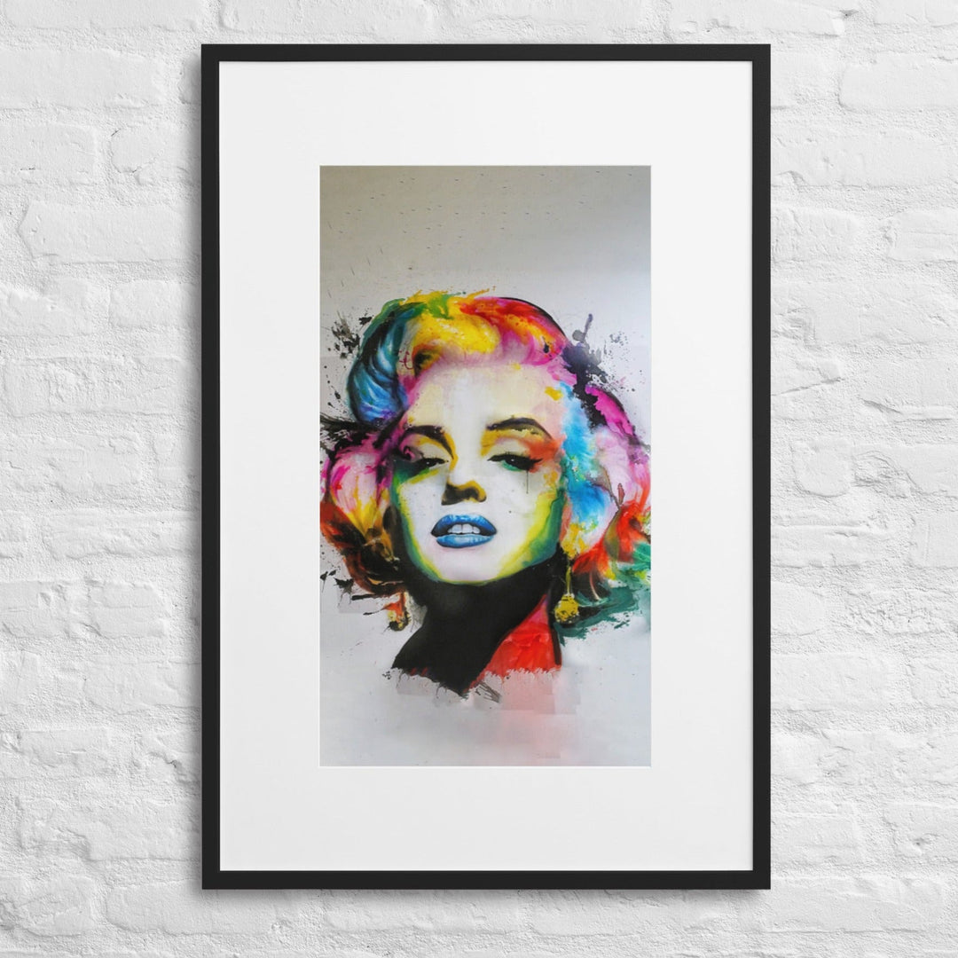 Marilyn Monroe Pop Art - Poster im Rahmen mit Passepartout Kuratoren von artlia artlia