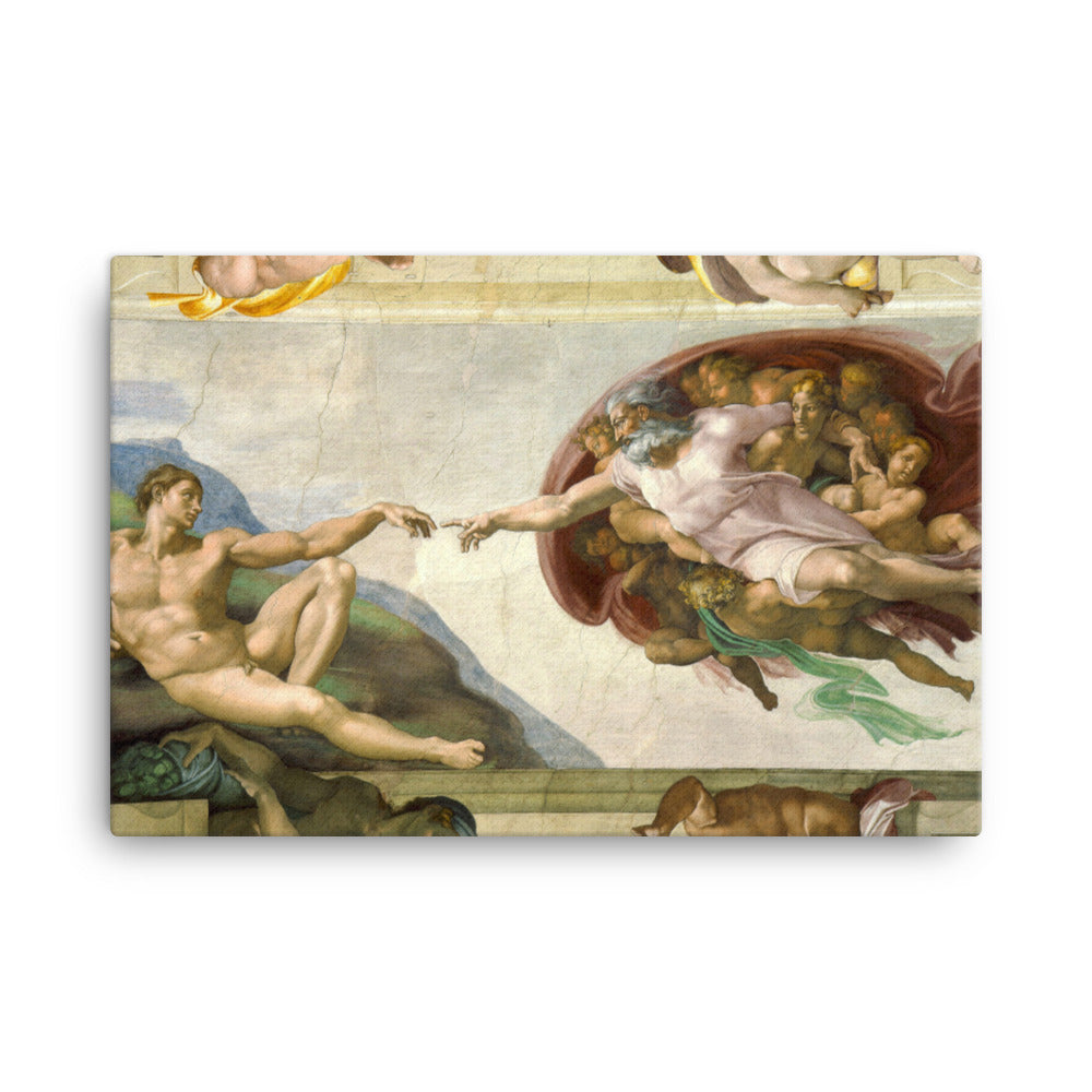 Michelangelo, Creation of Adam - Leinwand Michelangelo 61x91 cm artlia
