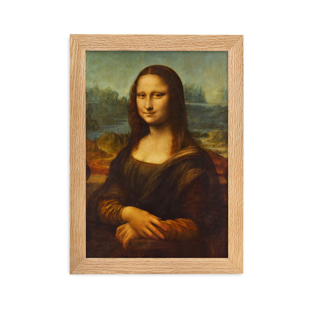 Mona Lisa - Poster im Rahmen Leonardo da Vinci Oak / 21×30 cm artlia