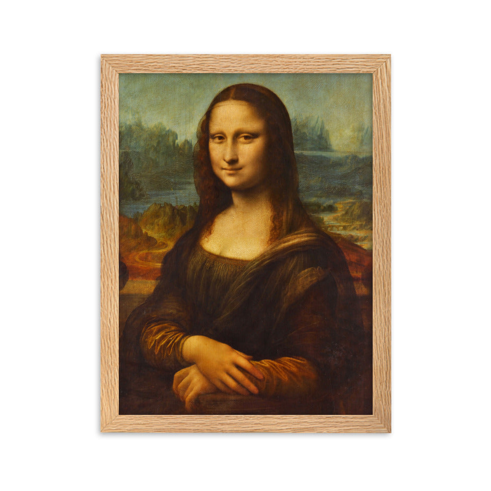 Mona Lisa - Poster im Rahmen Leonardo da Vinci Oak / 30×40 cm artlia