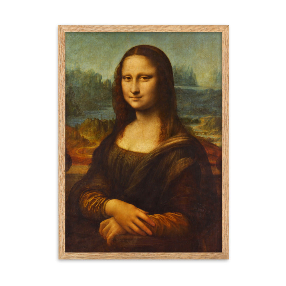 Mona Lisa - Poster im Rahmen Leonardo da Vinci Oak / 50×70 cm artlia