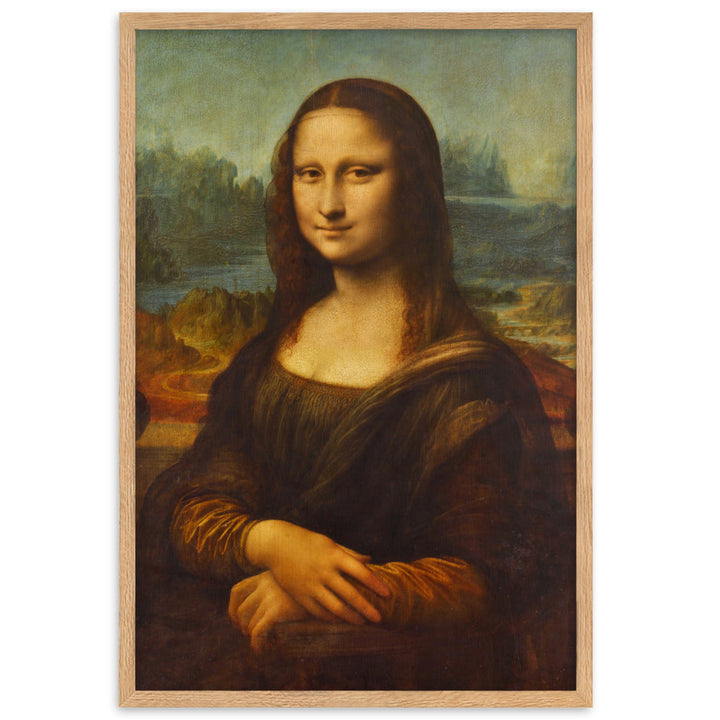 Mona Lisa - Poster im Rahmen Leonardo da Vinci Oak / 61×91 cm artlia