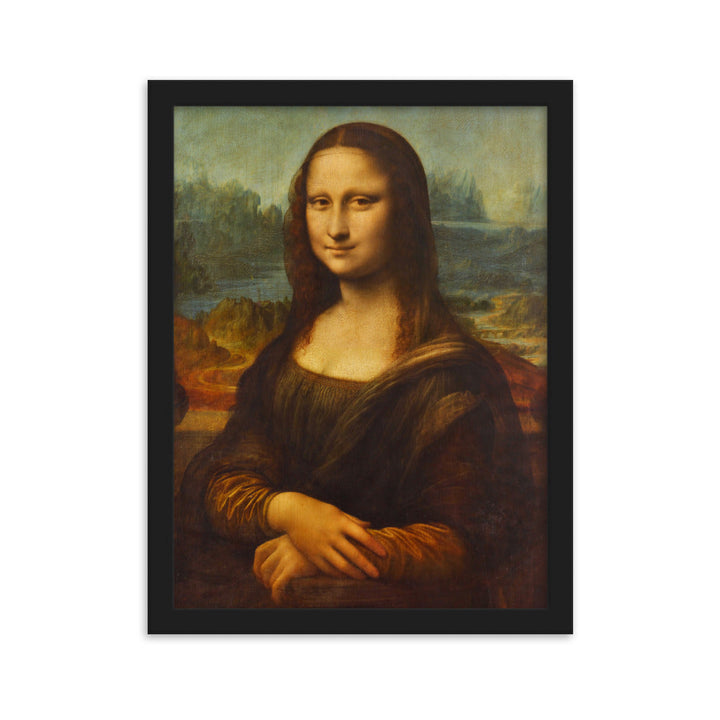 Mona Lisa - Poster im Rahmen Leonardo da Vinci Schwarz / 30×40 cm artlia
