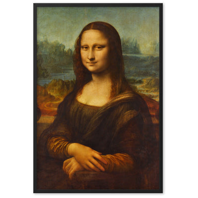 Mona Lisa - Poster im Rahmen Leonardo da Vinci Schwarz / 61×91 cm artlia