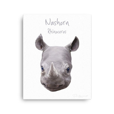 Nashorn - Leinwand dear.bon.vivant 41x51 cm artlia