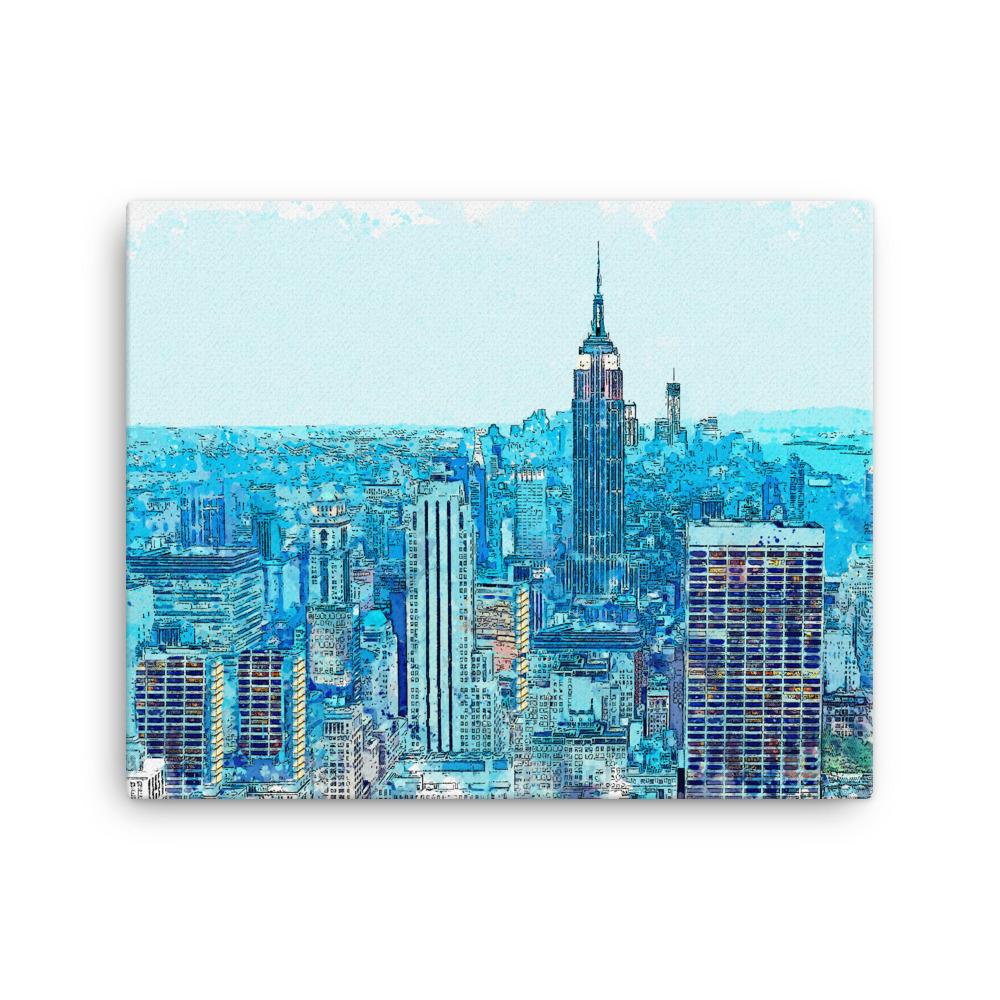 New York in Blau - Leinwand Kuratoren von artlia 41x51 cm artlia