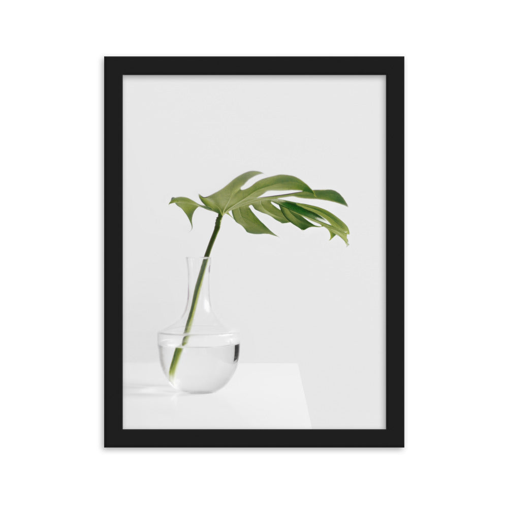 Palm in Vase - Poster im Rahmen Kuratoren von artlia Schwarz / 30×40 cm artlia