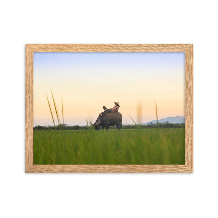 Peaceful Evening - Poster im Rahmen artlia Oak / 30×40 cm artlia