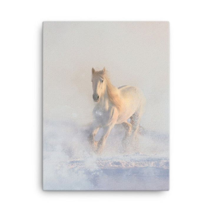 Pferd im Schnee Horse in Snow - Leinwand artlia 18″×24″ artlia