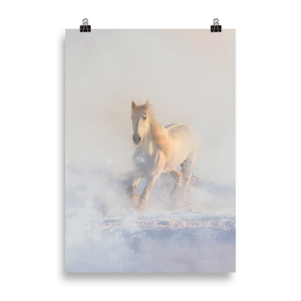 Pferd im Schnee Horse in Snow - Poster artlia 70×100 cm artlia