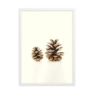 Pine Cone - Poster im Rahmen Kuratoren von artlia Weiß / 50×70 cm artlia