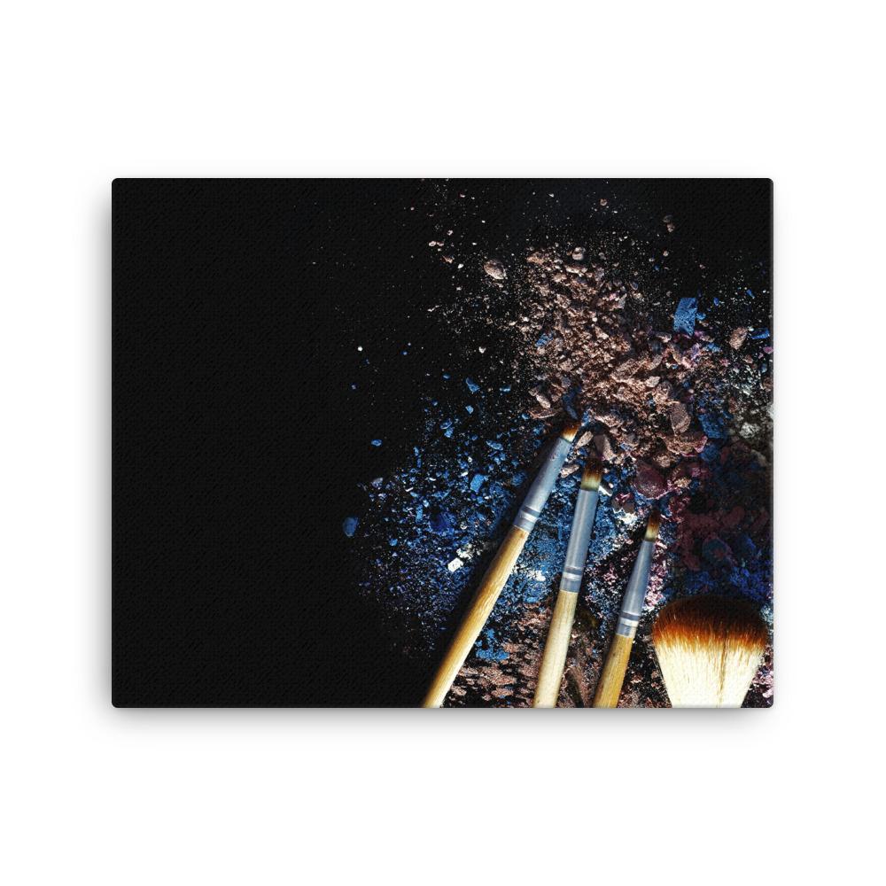 Pinsel auf schwarzem Hintergrund - Leinwand Kuratoren von artlia 41x51 cm artlia