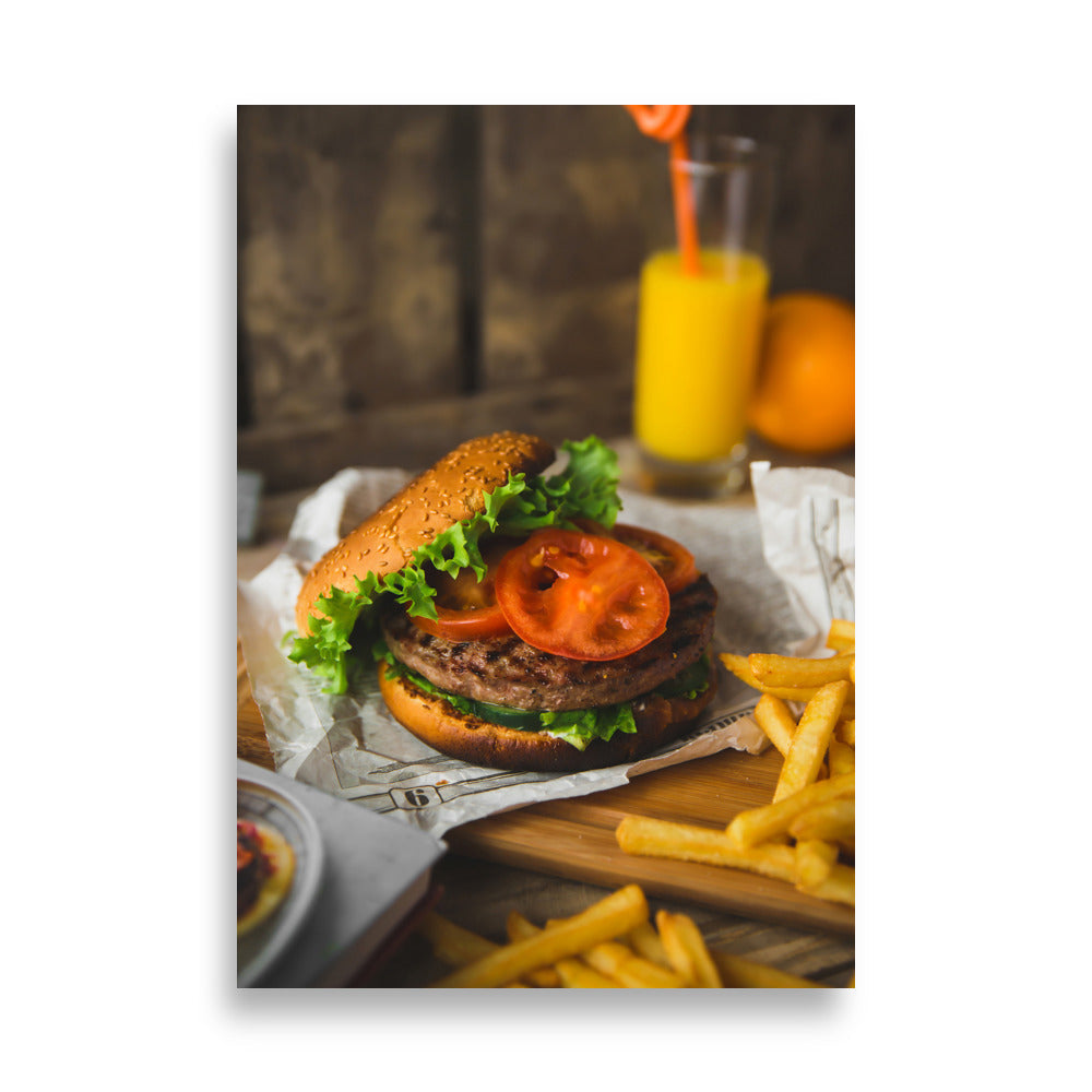 Poster - Burger und Pommes Kuratoren von artlia 21×30 cm artlia