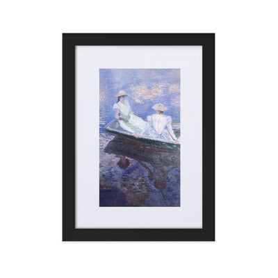 Poster mit Passepartout - Claude Monet, On the Boat Claude Monet Schwarz / 21×30 cm artlia
