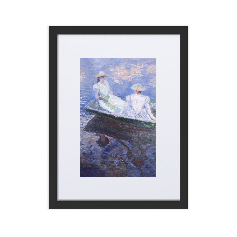 Poster mit Passepartout - Claude Monet, On the Boat Claude Monet Schwarz / 30×40 cm artlia