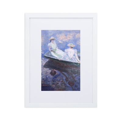 Poster mit Passepartout - Claude Monet, On the Boat Claude Monet Weiß / 30×40 cm artlia