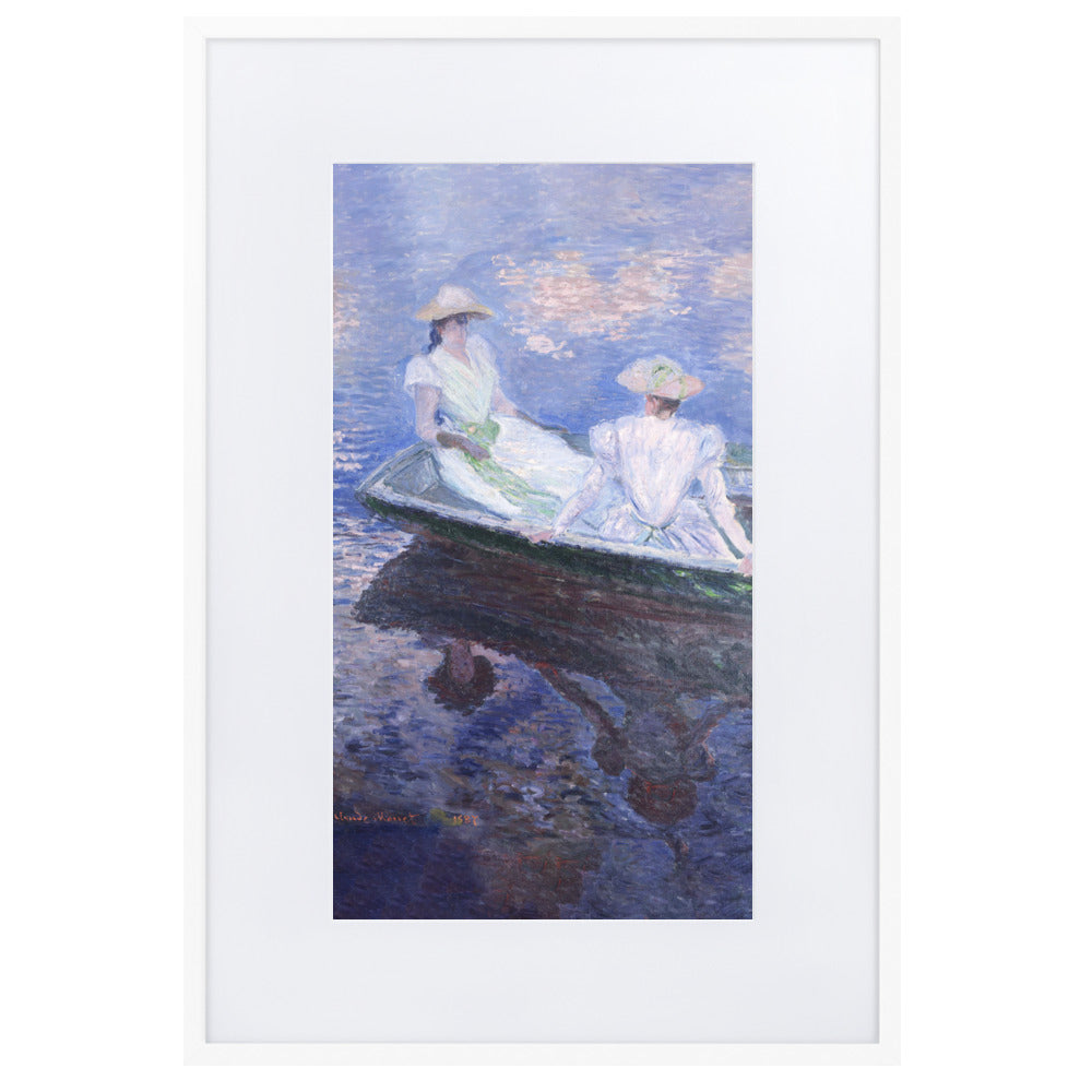 Poster mit Passepartout - Claude Monet, On the Boat Claude Monet Weiß / 61×91 cm artlia