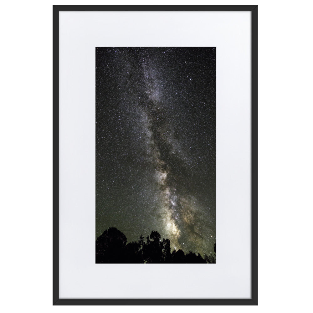 Poster mit Passepartout - Sternenhimmel Starry sky Kuratoren von artlia Schwarz / 61×91 cm artlia