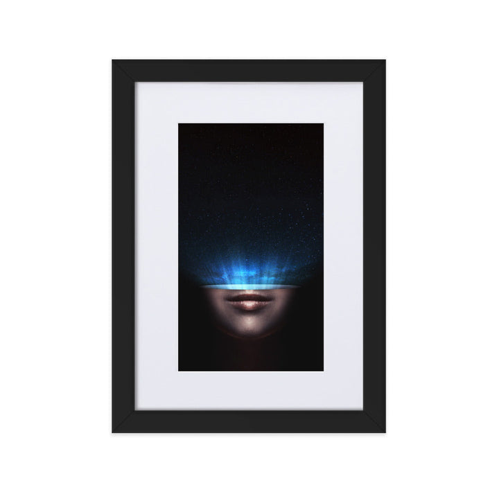Poster mit Passepartout - Universum im Kopf Kuratoren von artlia Schwarz / 21×30 cm artlia
