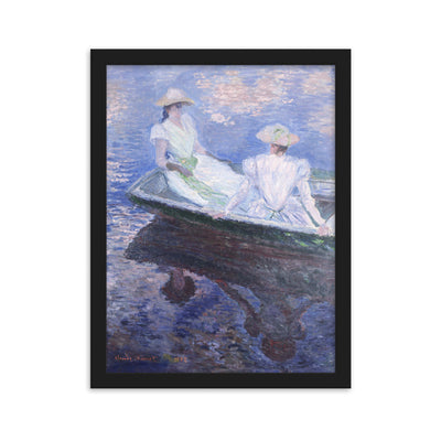 Poster mit Rahmen - Claude Monet, On the Boat Claude Monet Schwarz / 30×40 cm artlia