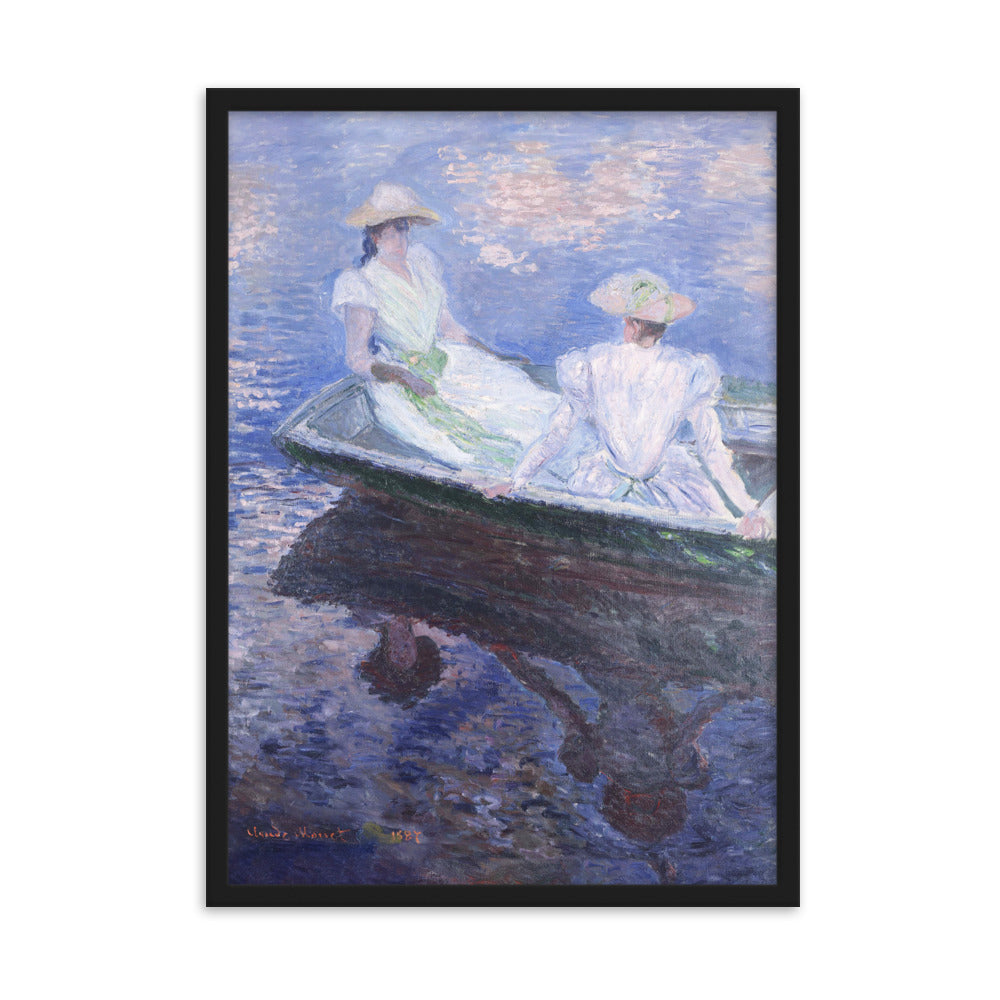 Poster mit Rahmen - Claude Monet, On the Boat Claude Monet Schwarz / 50×70 cm artlia