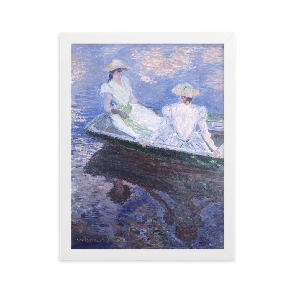 Poster mit Rahmen - Claude Monet, On the Boat Claude Monet Weiß / 30×40 cm artlia