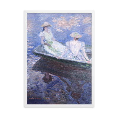 Poster mit Rahmen - Claude Monet, On the Boat Claude Monet Weiß / 50×70 cm artlia