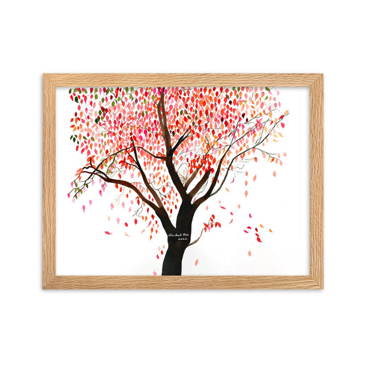 Poster mit Rahmen - falling Leaves, Gravity Seokhee Kim Oak / 30×40 cm artlia