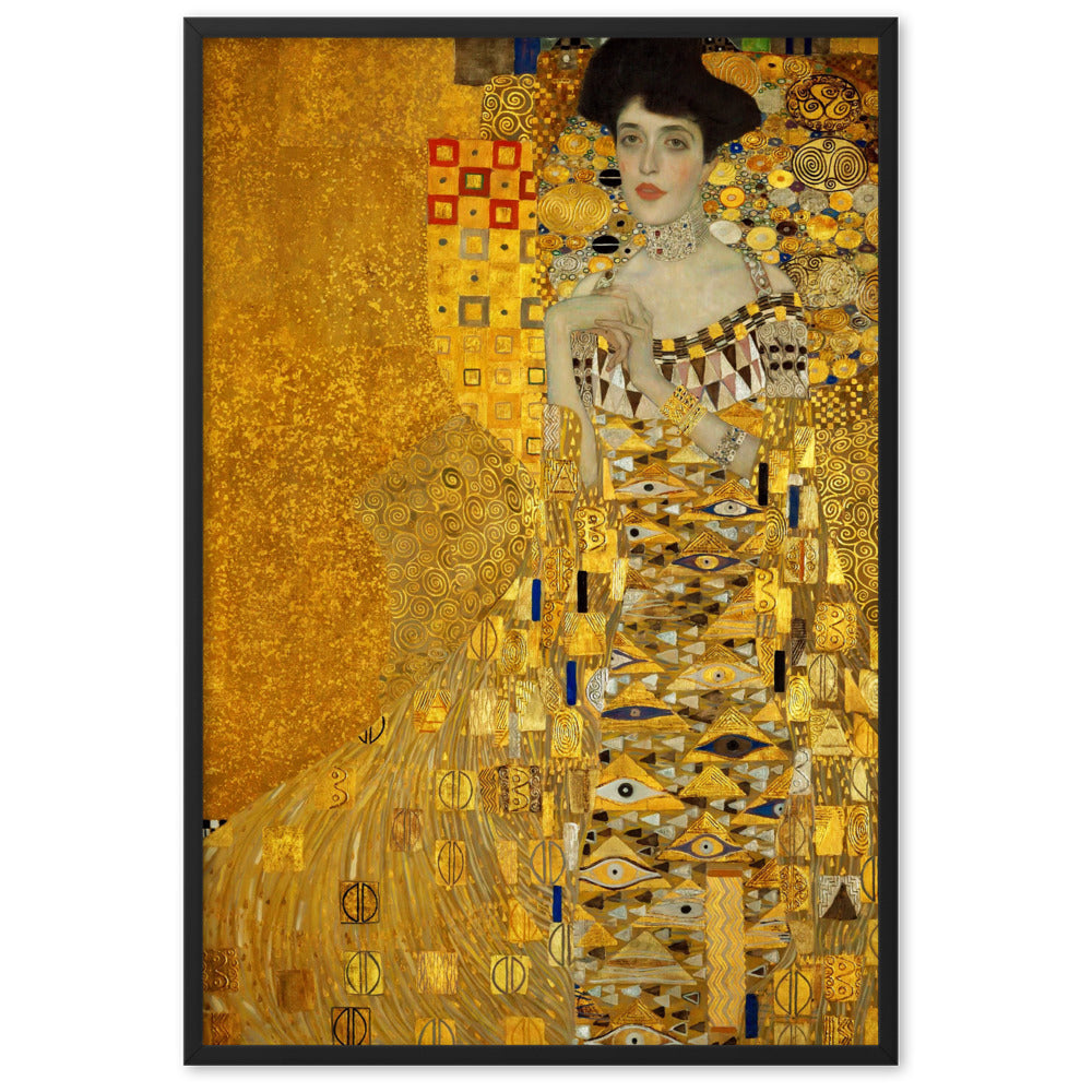 Poster mit Rahmen - Gustav Klimt, Adele Bloch-Bauer Gustav Klimt Schwarz / 61×91 cm artlia