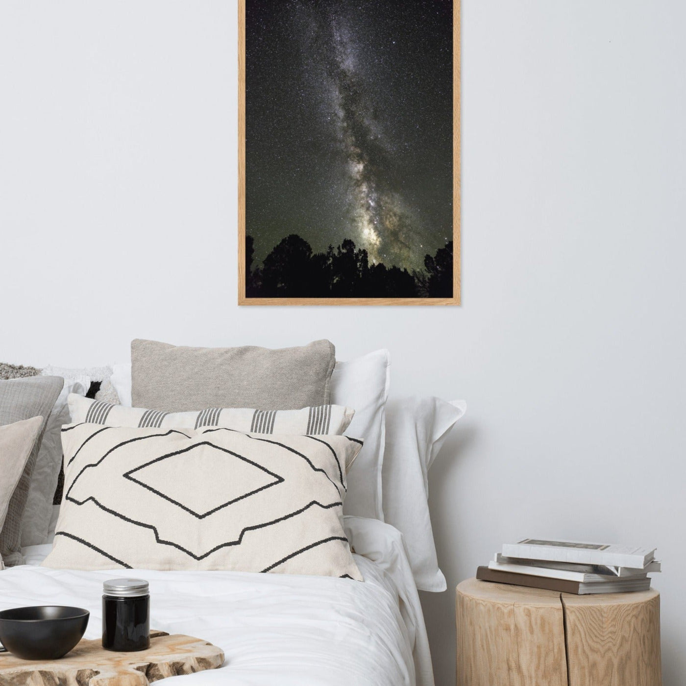Poster mit Rahmen - Sternenhimmel Starry sky Kuratoren von artlia artlia
