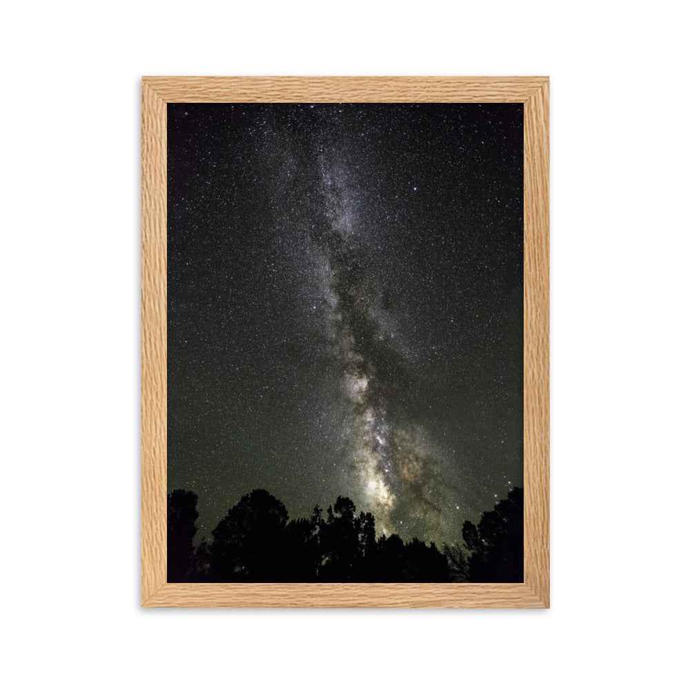 Poster mit Rahmen - Sternenhimmel Starry sky Kuratoren von artlia Oak / 30×40 cm artlia
