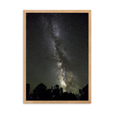 Poster mit Rahmen - Sternenhimmel Starry sky Kuratoren von artlia Oak / 50×70 cm artlia