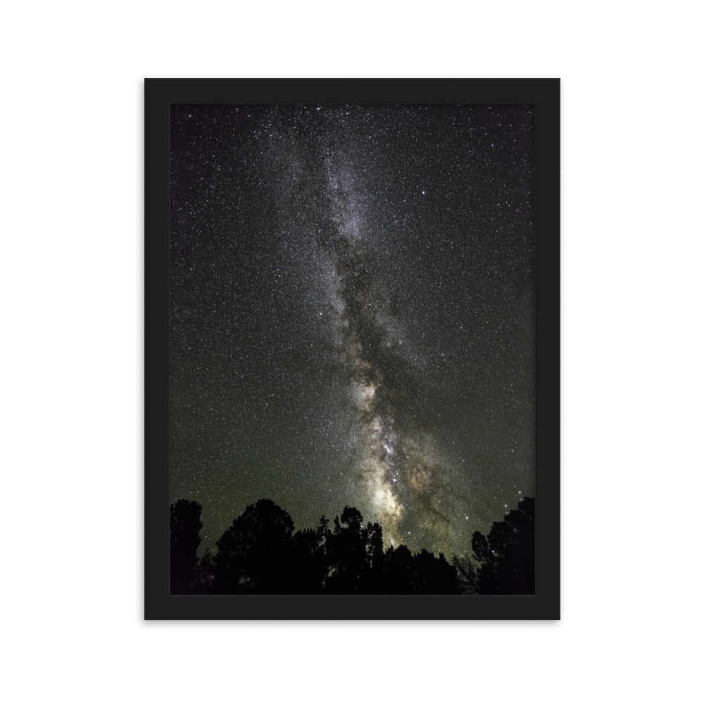 Poster mit Rahmen - Sternenhimmel Starry sky Kuratoren von artlia Schwarz / 30×40 cm artlia