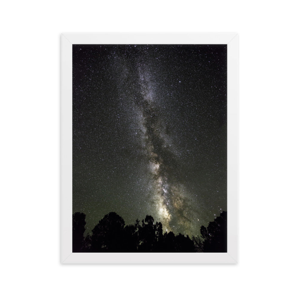 Poster mit Rahmen - Sternenhimmel Starry sky Kuratoren von artlia Weiß / 30×40 cm artlia
