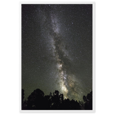 Poster mit Rahmen - Sternenhimmel Starry sky Kuratoren von artlia Weiß / 61×91 cm artlia