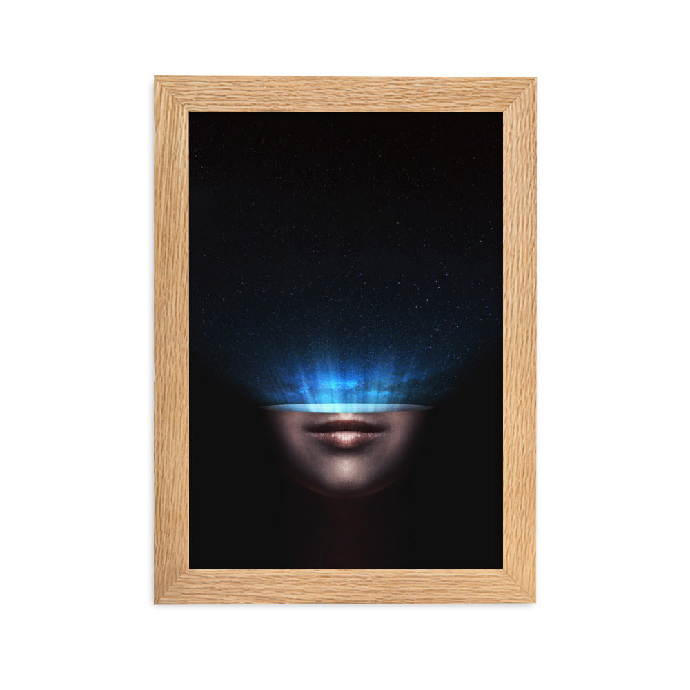Poster mit Rahmen - Universum im Kopf Kuratoren von artlia Oak / 21×30 cm artlia
